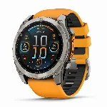 Garmin Fenix 8 AMOLED 51 mm Sapphire - Titanium with Spark Orange Graphite Silicone Band
