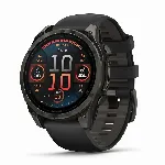 Garmin Fenix E AMOLED 47 mm - Slate Gray Steel with Black Silicone Band
