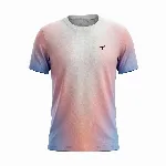 Trijee Short Sleeve Sweat Activated Tee - Peach Navy